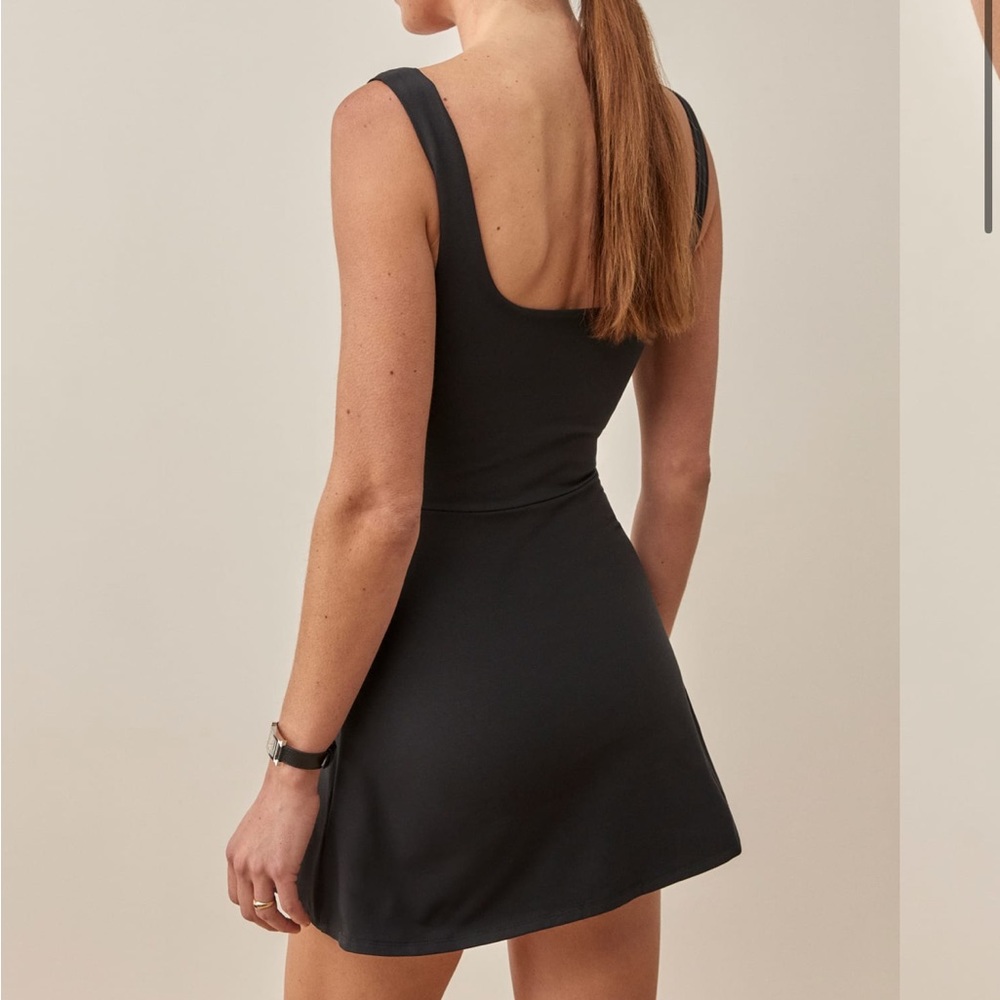RARE Black Amy Ecostretch Reformation Exercise Dress - Picture 2 of 8